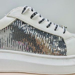 JUICY COUTURE White with Sequin Sneakers